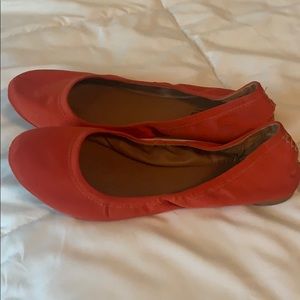 Lucky Brand orange ballers flats size 9.5